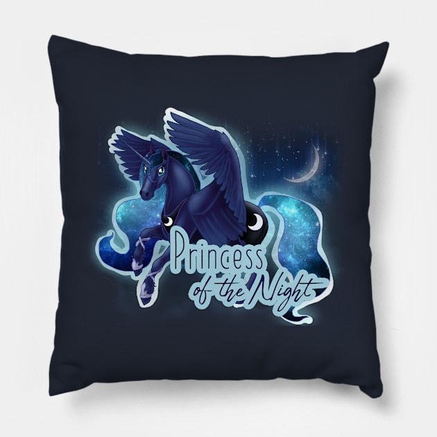 Luna - Princess of the Night Pillow by Unicornarama