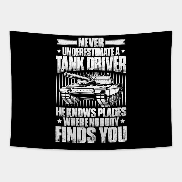 Tank Driver Tanker Panzer Tank Force Tanks Gift Tapestry by Krautshirts