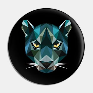 Geometric Panther Pin