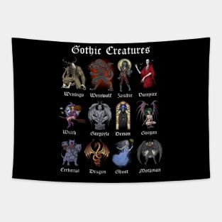 Gothic Mythical Creatures Tapestry