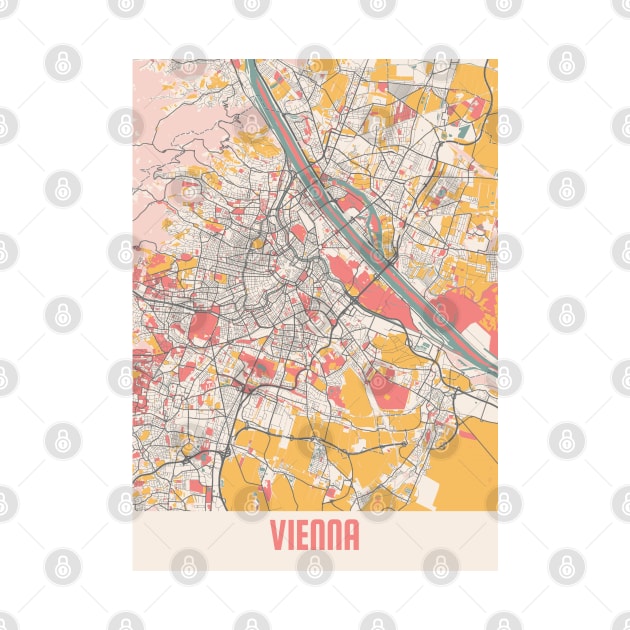 Vienna - Austria Chalk City Map by tienstencil