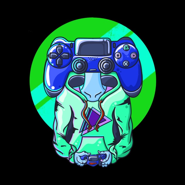 Gamer head Blue by nataliesnow24