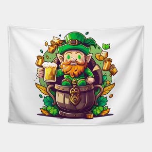 Funny Cute Leprechaun St. Patrick's Day Tapestry