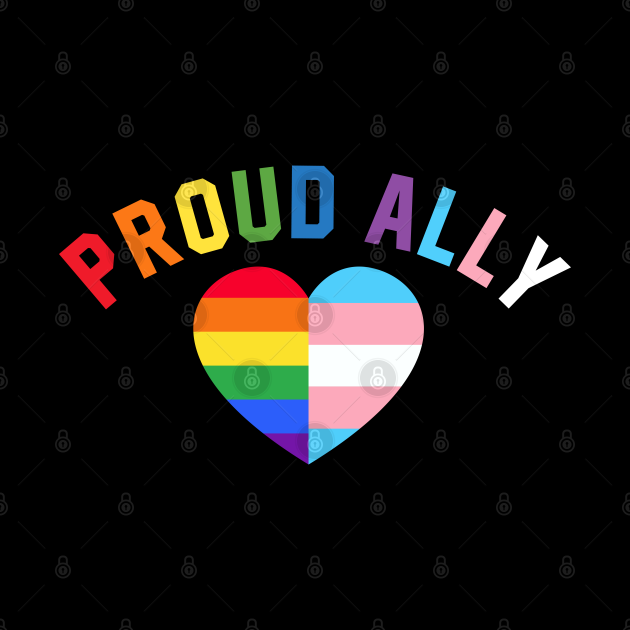 Proud Ally Lgbt Rainbow Heart Gay Pride Love Month Shirt Gay Ts And Tees Proud Ally