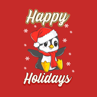 Cute Penguin Happy Holidays T-Shirt