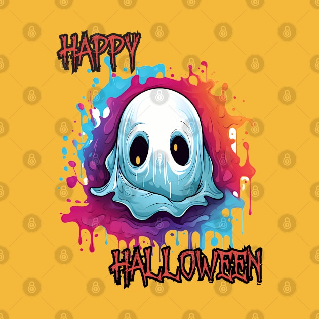 Spooky Ghost Happy Halloween by DivShot 