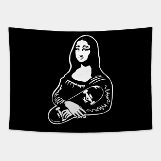 Mona Lisa Love Skateboard Tapestry