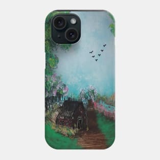 Small barn in the country garden Phone Case