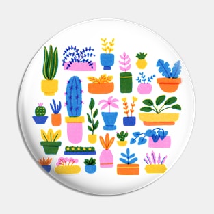 Risograph Houseplants Pin