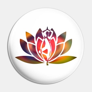 Lotus Yoga Pose Pin