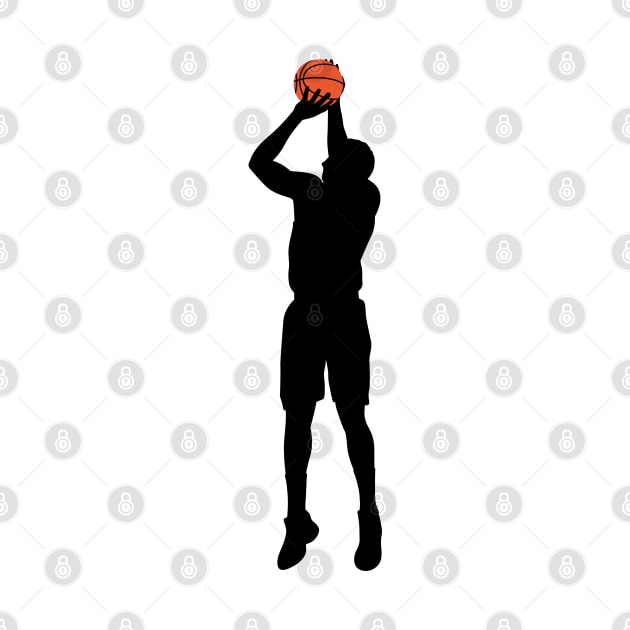 Shoot basketball jump slam silhouette by creative.z