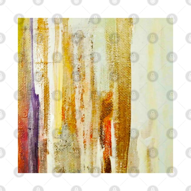 golden abstract painting by Le Ma9