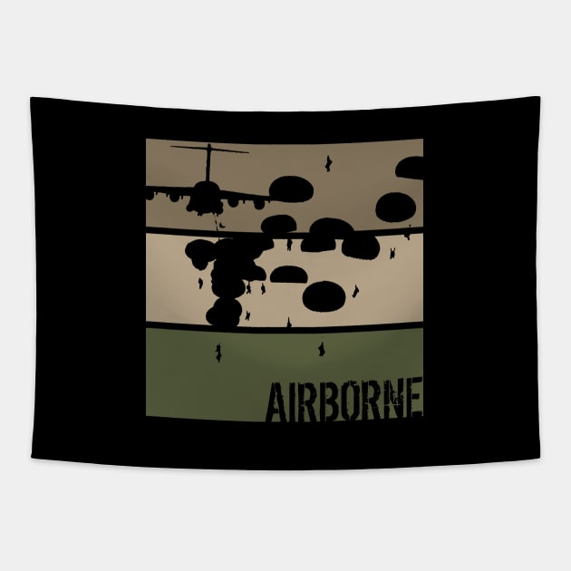 Airborne Jump Tapestry by Jared S Davies