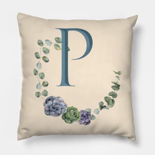 Monogram Botanical Flower P Pillow