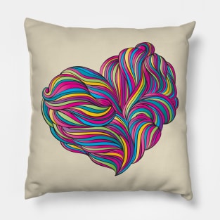 fluid heart shape Pillow