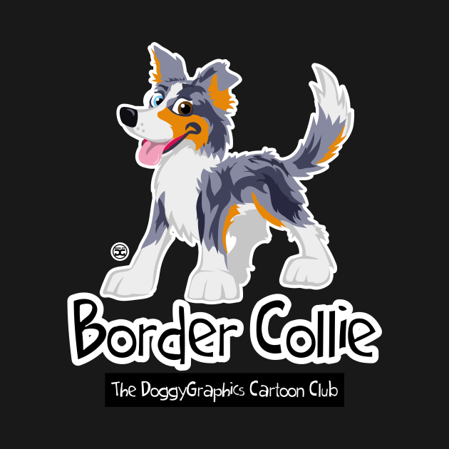 CartoonClub Border Collie - Merle Tricolor by DoggyGraphics