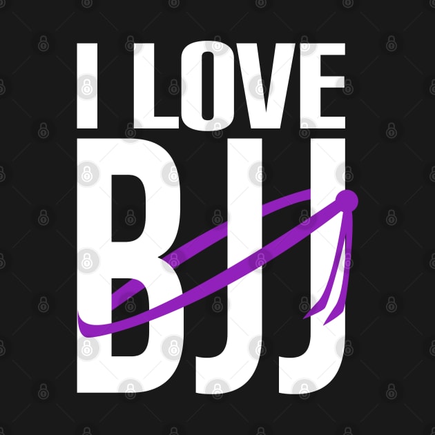 I love bjj - brazilian jiu jitsu purple belt by fighterswin