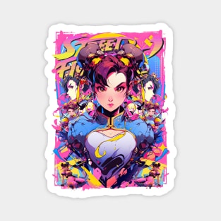 THE EPIC ICON - CHUN LI STREET FIGHTER | Aesthetic Video Game Girl Power Anime Design | PROUD OTAKU Magnet