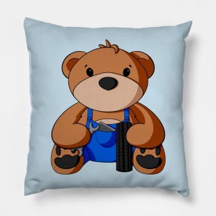 Mechanic Teddy Bear Pillow