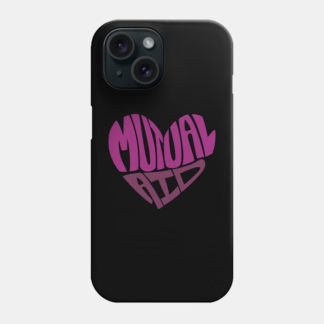 Mutual Aid Heart — Purples Phone Case by leemeredith