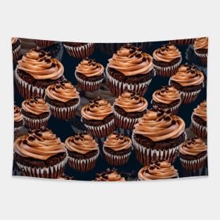 Chocolate Coffee Cupcakes Pattern Tapestry