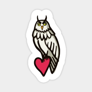 owl and heart Magnet