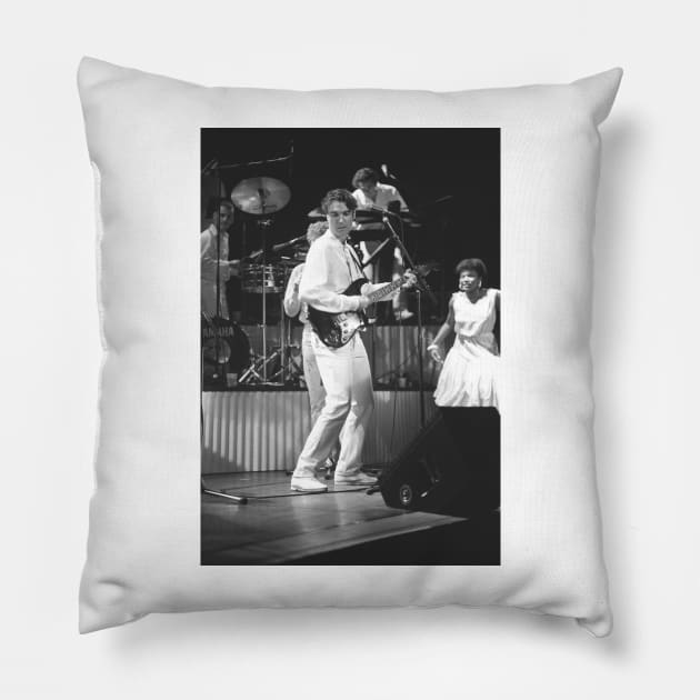 David Byrne BW Photograph Pillow by Concert Photos