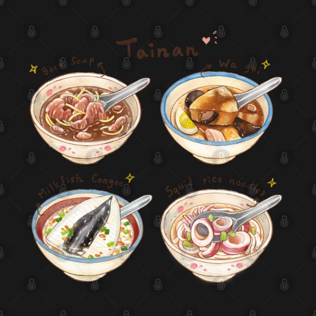 Tainan Food Illustration❤️ by Rose Chiu Food Illustration