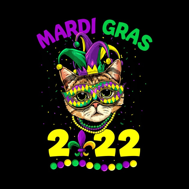 Cute Cat Wearing Carnival Mask Mardi Gras Cat Lover Gifts by webster