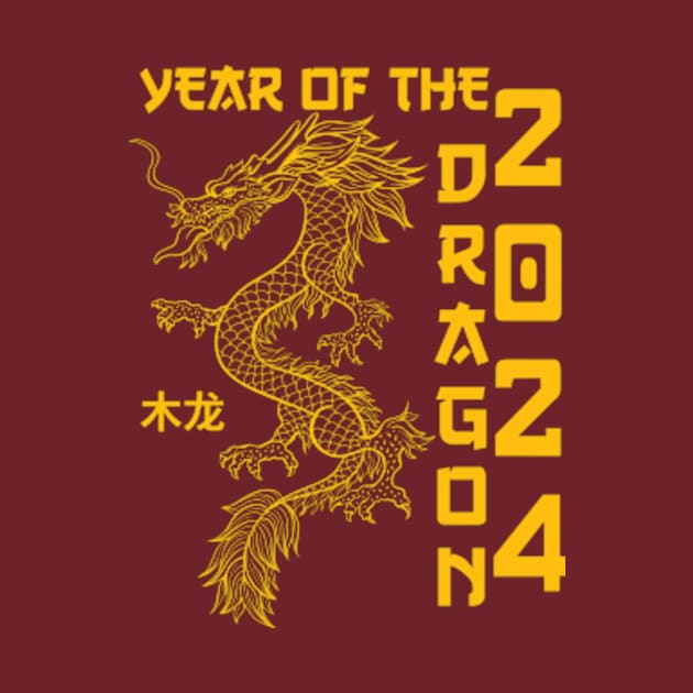 Lunar New Year 2024 The Year Of Dragon 2024 Men Women Kids by AimArtStudio