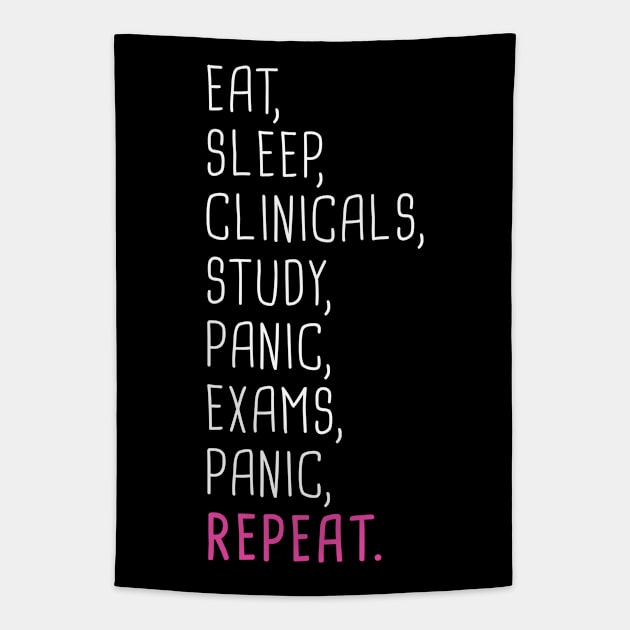 Funny Nursing Student Quote Tapestry by Wizardmode