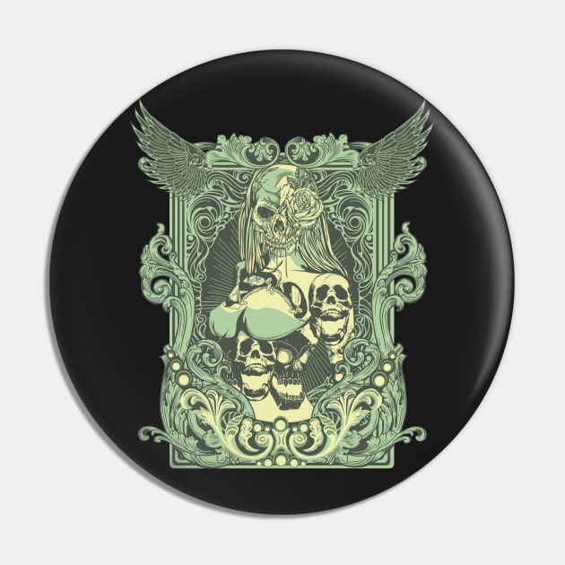 Orc Skull Pin by gblackid