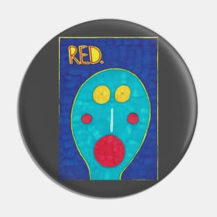 Man with Red Mouth Pin