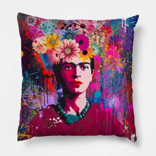 Frida Kahlo pop art Pillow
