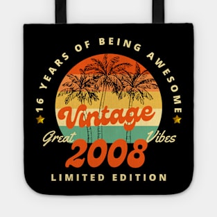 14 Year Old Gifts Vintage 2008 Limited Edition 14th Birthday Tote