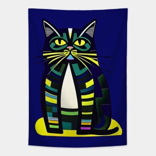 Grumpy Pop Art Cat Tapestry