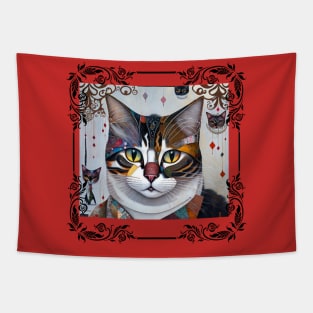 Patchwork Kitty Cat Tapestry