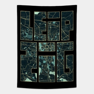 Leipzig, Saxony, Germany City Map Typography - Summer Tapestry