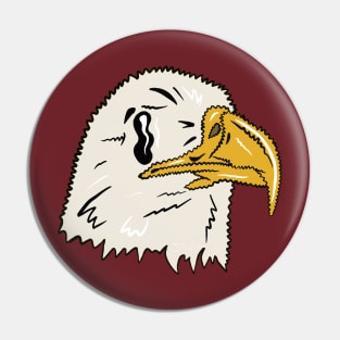 Squiggly eagle Pin