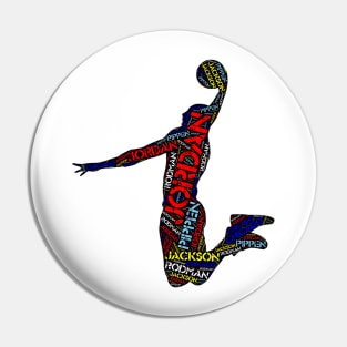 JUMP SHOT BLACK SILLHOUETTE Pin