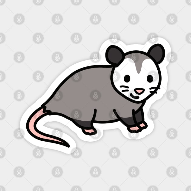 Opossum Magnet by littlemandyart