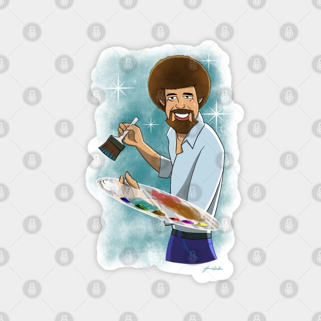 Bob Ross Magnet by ShaneWheelerArtist