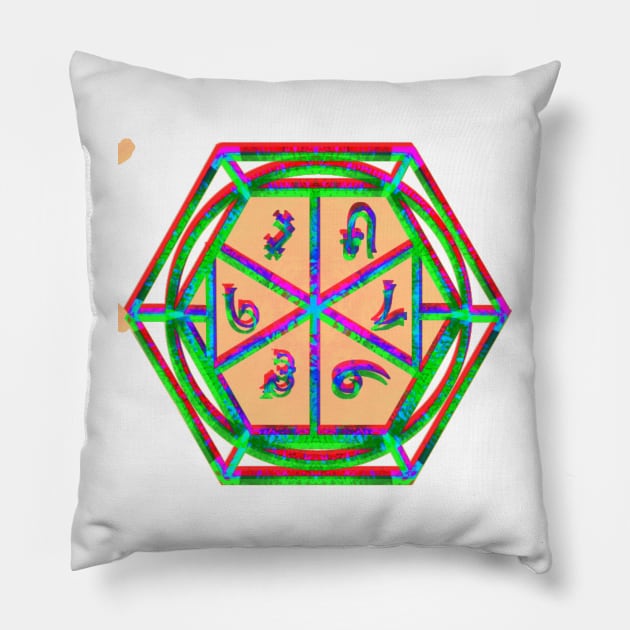 enochian 1 Pillow by indusdreaming