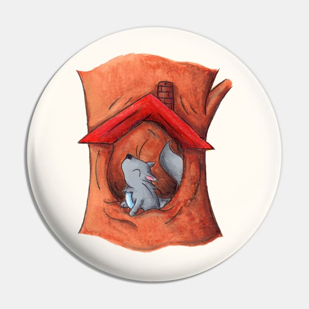 Home Sweet Tree Pin by KristenOKeefeArt