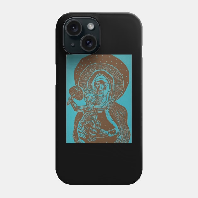 Madonna Holding Baby Jesus Phone Case by pipedream