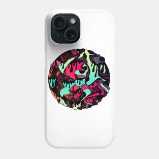Blue Red Blend Circle of Drip Phone Case