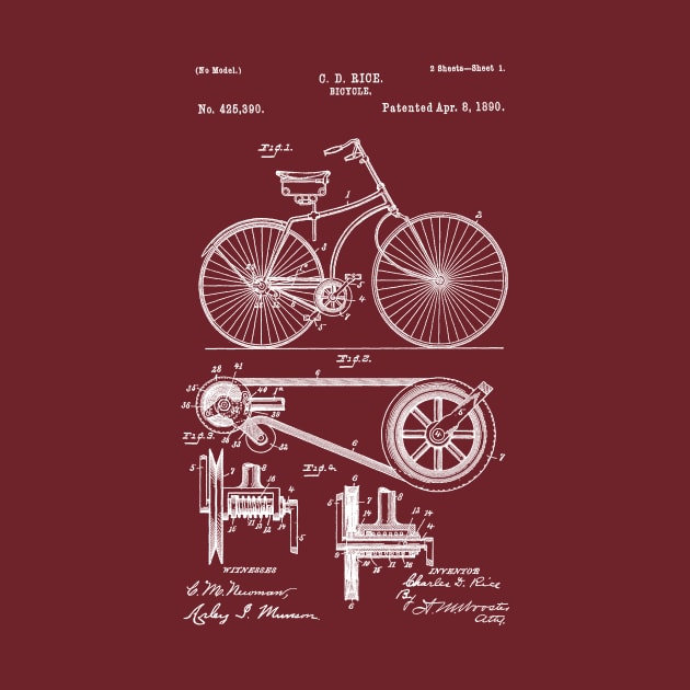 Bicycle Patent 1890 by Joodls
