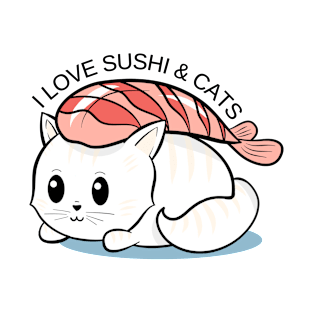 I Love Sushi & Cats T-Shirt