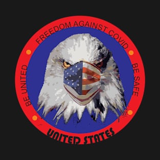 bald eagle with mask,,4th july special T-Shirt