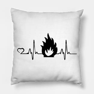 Heartbeat - fire Pillow